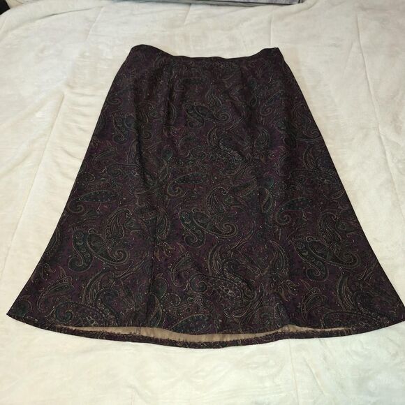 Notations Women's Paisley Western Boho Soft Brushed Midi Skirt - Picture 3 of 8